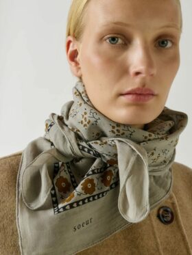 Soeur Foulard Classique Skjerf Brun Grå