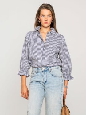 MISSMAYA Amy Bluse Misty Blue