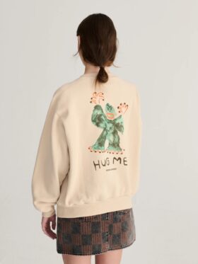 Bobo Choses Hug Me Relaxed Genser Beige