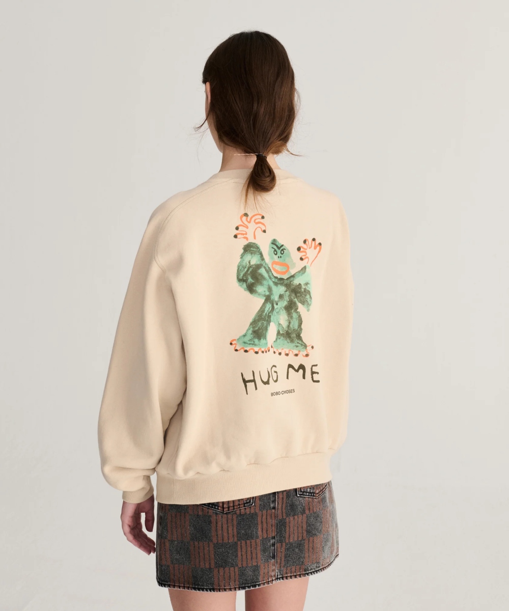 Bobo Choses Hug Me Relaxed Genser Beige