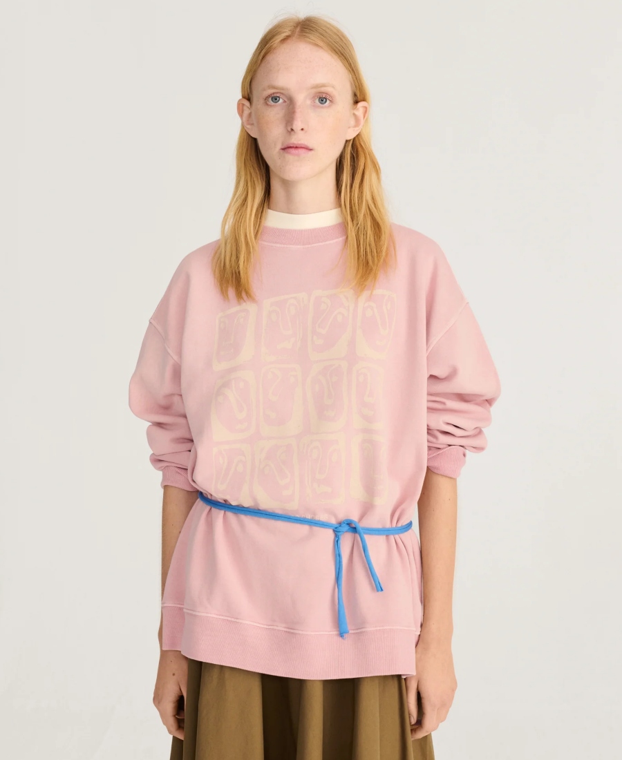 Bobo Choses Monster Moodboard Oversize Genser Pink
