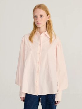 Bobo Choses Plant Seal Embroidery Poplin Skjorte Lys Rosa