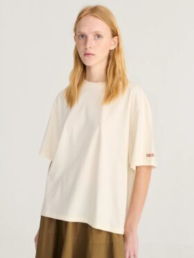 Bobo Choses Dark Flower Print Relaxed T-skjorte Krem