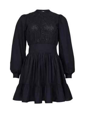 by TiMo Winter Cotton Mini Kjole Sort