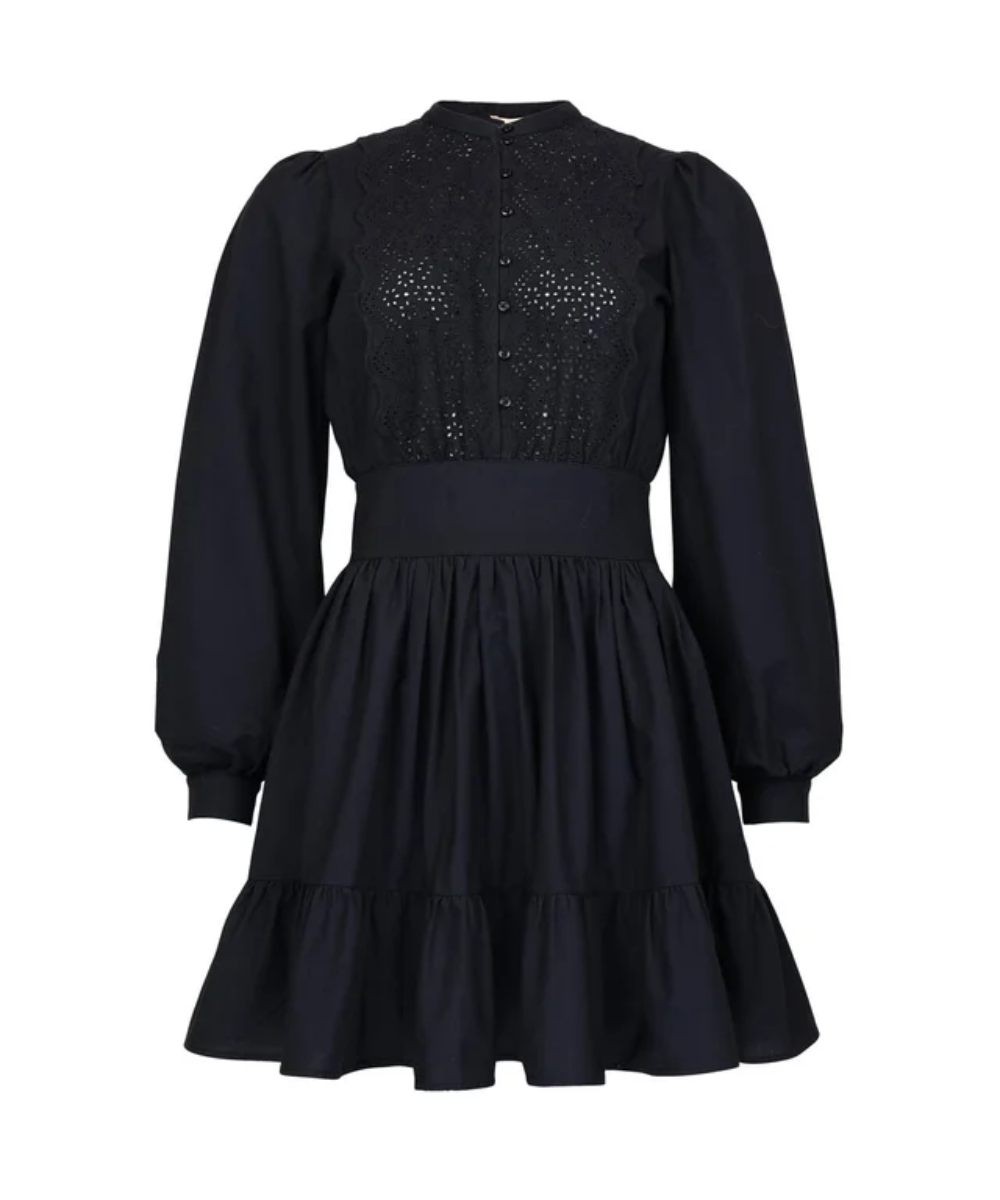 by TiMo Winter Cotton Mini Kjole Sort