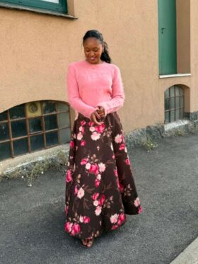 by TiMo Taffeta Maxi Skjørt Soft Bloom