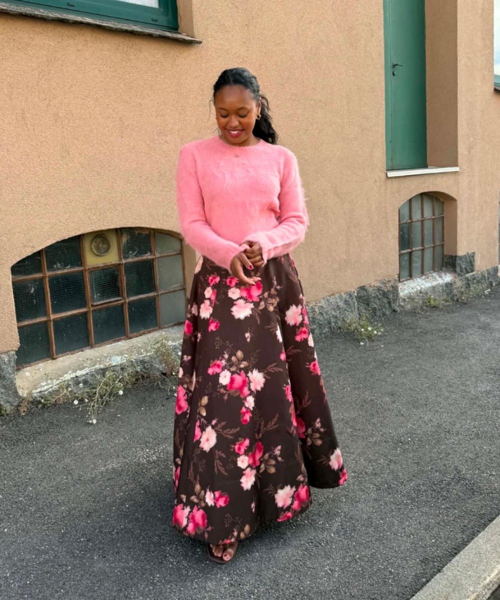 by TiMo Taffeta Maxi Skjørt Soft Bloom