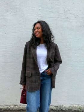 Boii Solvej Wool Blazer Multi Houndtooth