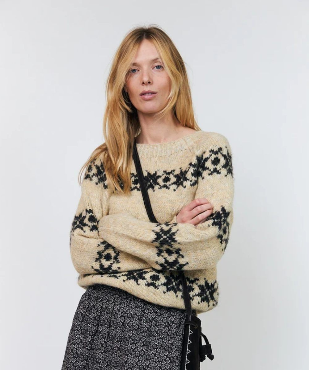 Lollys Laudry Lattie Knit Genser Creme